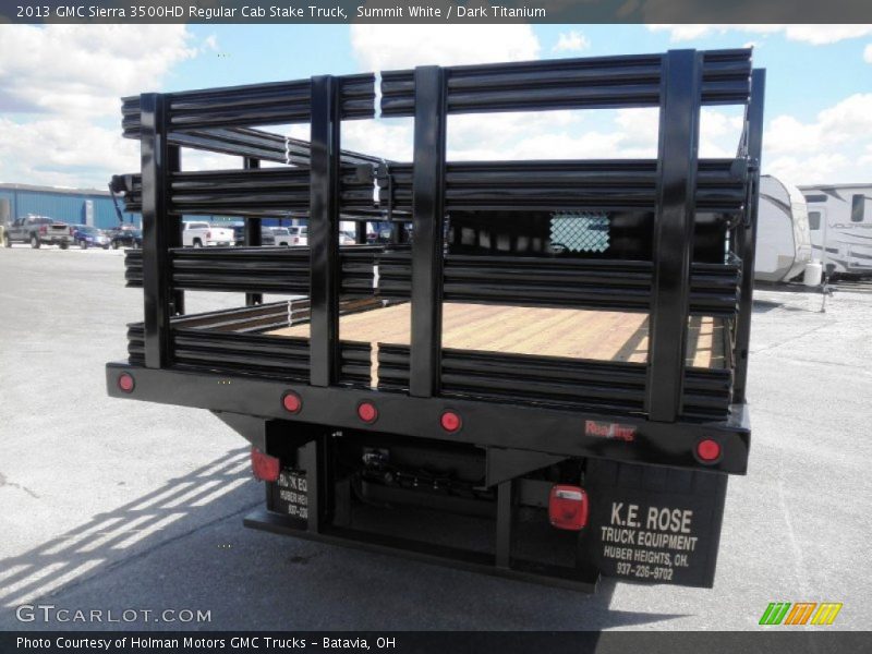 Summit White / Dark Titanium 2013 GMC Sierra 3500HD Regular Cab Stake Truck