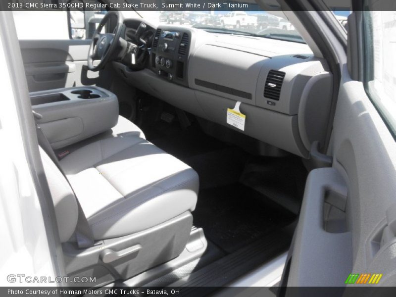 Summit White / Dark Titanium 2013 GMC Sierra 3500HD Regular Cab Stake Truck