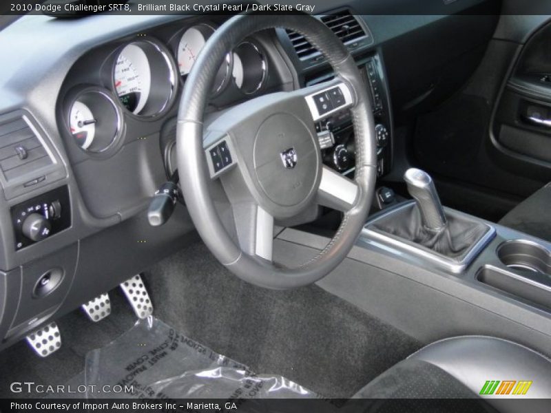 Brilliant Black Crystal Pearl / Dark Slate Gray 2010 Dodge Challenger SRT8