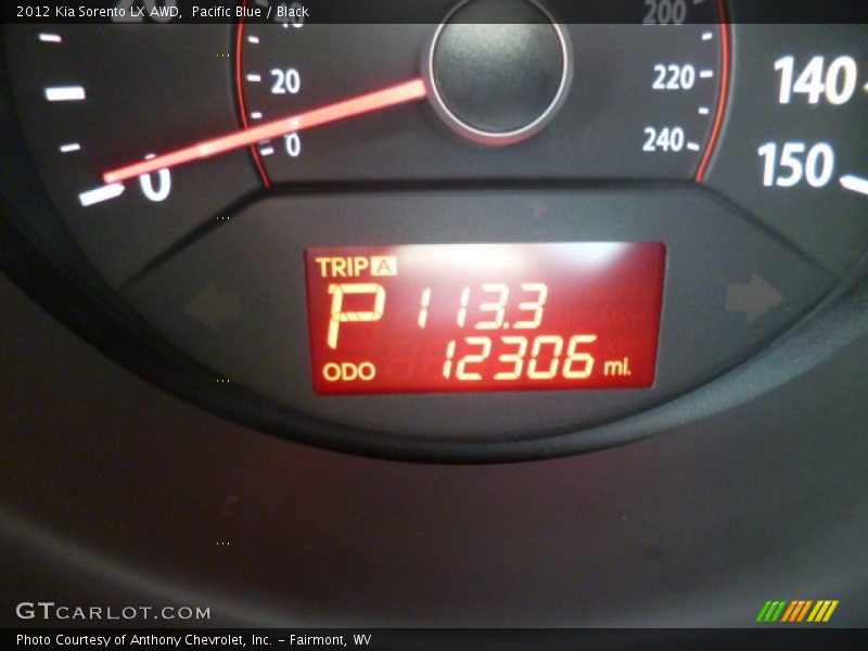 Pacific Blue / Black 2012 Kia Sorento LX AWD