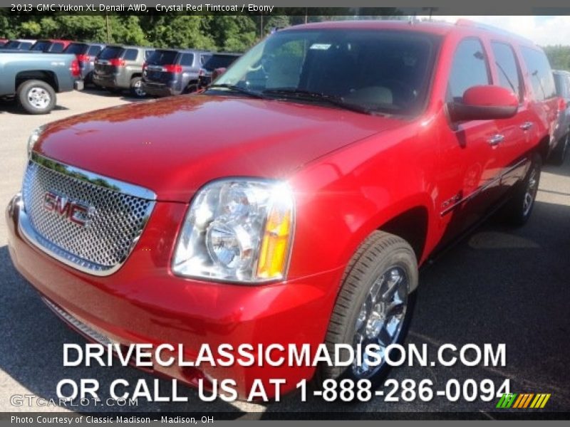 Crystal Red Tintcoat / Ebony 2013 GMC Yukon XL Denali AWD