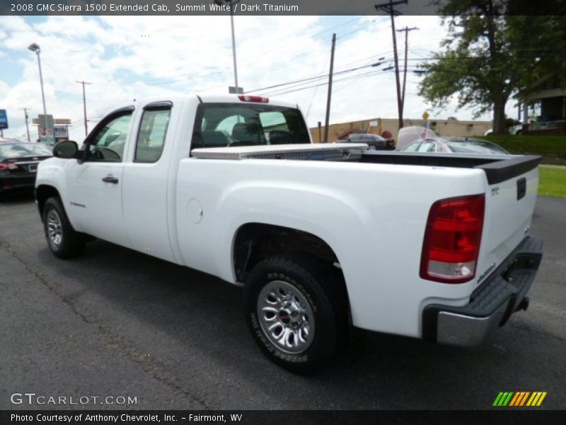 Summit White / Dark Titanium 2008 GMC Sierra 1500 Extended Cab