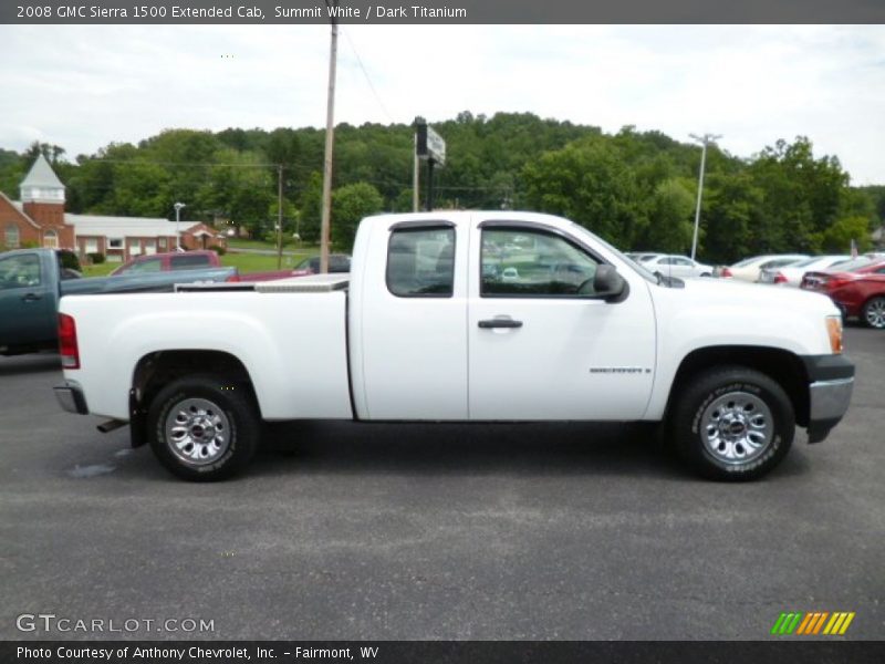 Summit White / Dark Titanium 2008 GMC Sierra 1500 Extended Cab