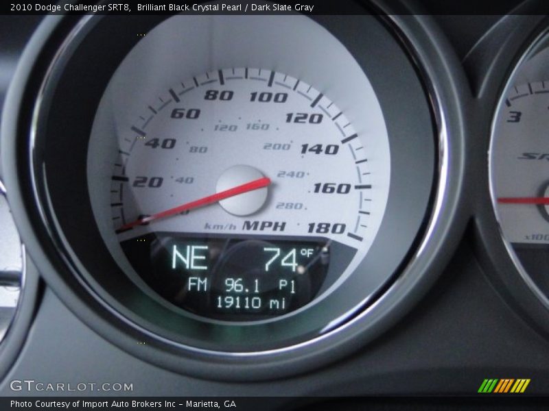 Brilliant Black Crystal Pearl / Dark Slate Gray 2010 Dodge Challenger SRT8