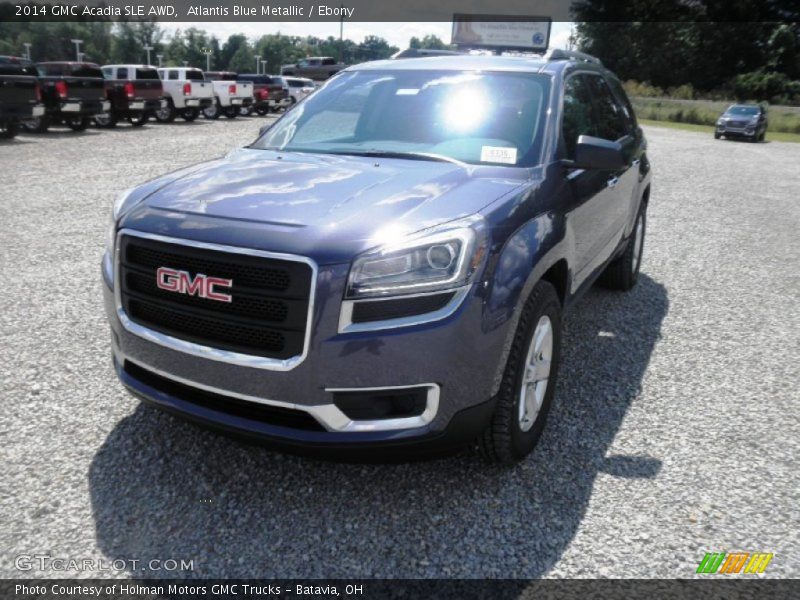 Atlantis Blue Metallic / Ebony 2014 GMC Acadia SLE AWD