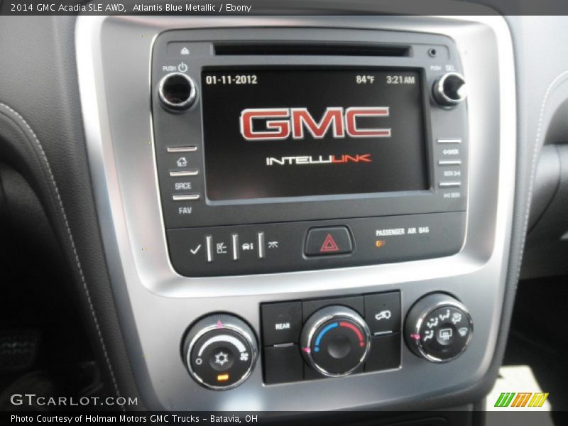 Atlantis Blue Metallic / Ebony 2014 GMC Acadia SLE AWD