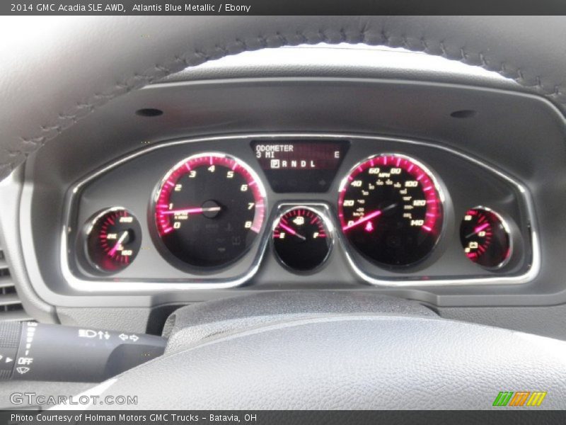 Atlantis Blue Metallic / Ebony 2014 GMC Acadia SLE AWD