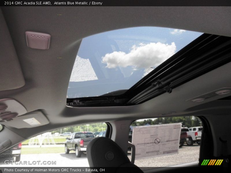 Atlantis Blue Metallic / Ebony 2014 GMC Acadia SLE AWD