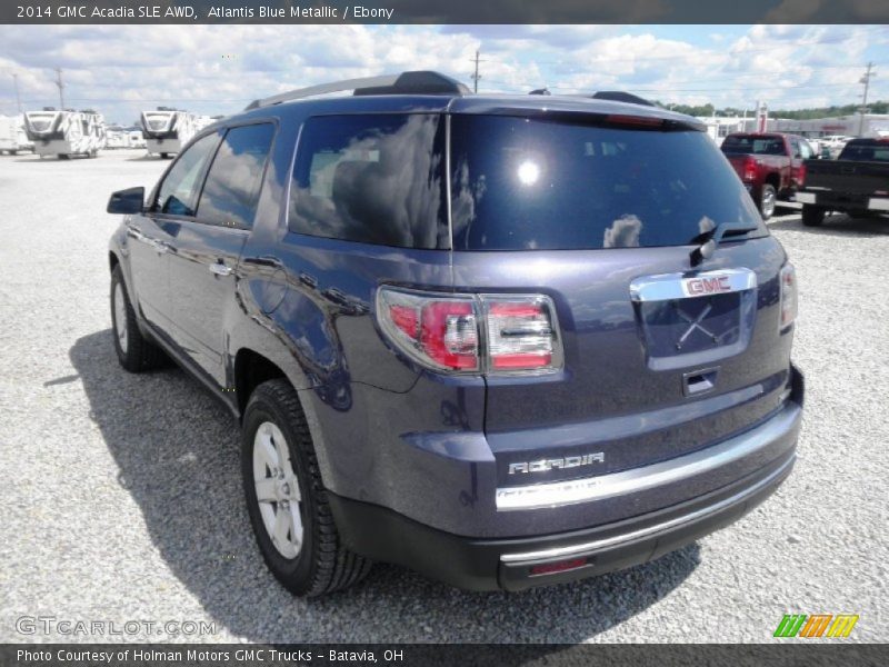 Atlantis Blue Metallic / Ebony 2014 GMC Acadia SLE AWD