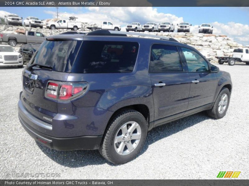 Atlantis Blue Metallic / Ebony 2014 GMC Acadia SLE AWD