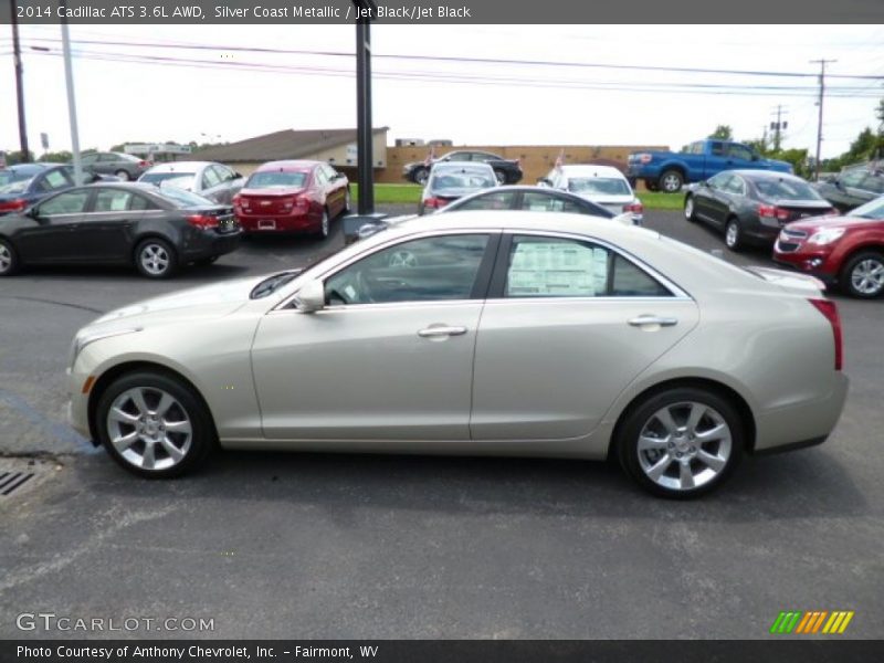 Silver Coast Metallic / Jet Black/Jet Black 2014 Cadillac ATS 3.6L AWD