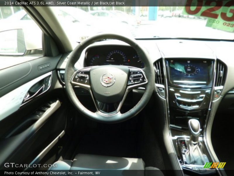 Silver Coast Metallic / Jet Black/Jet Black 2014 Cadillac ATS 3.6L AWD