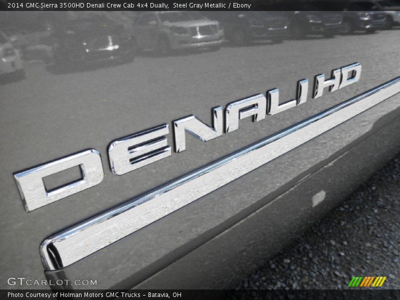 Steel Gray Metallic / Ebony 2014 GMC Sierra 3500HD Denali Crew Cab 4x4 Dually