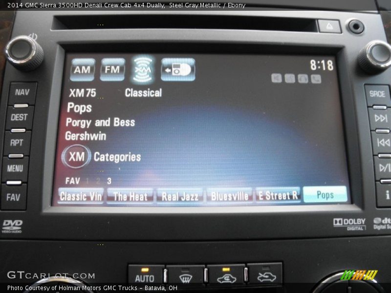 Steel Gray Metallic / Ebony 2014 GMC Sierra 3500HD Denali Crew Cab 4x4 Dually