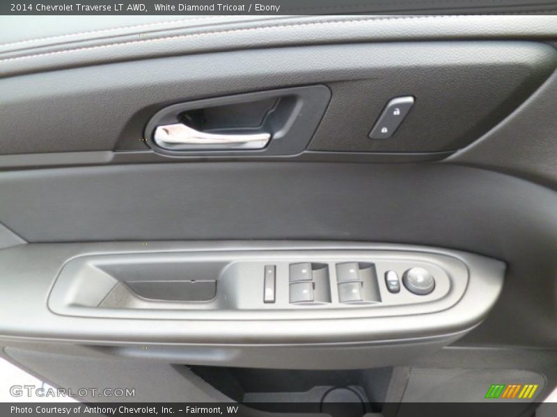 White Diamond Tricoat / Ebony 2014 Chevrolet Traverse LT AWD