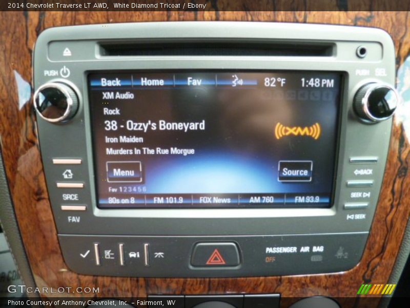 White Diamond Tricoat / Ebony 2014 Chevrolet Traverse LT AWD