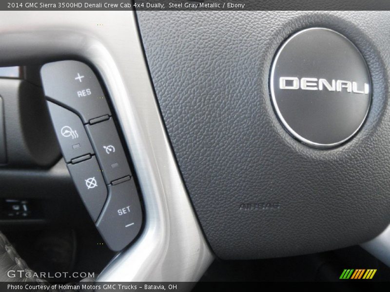 Steel Gray Metallic / Ebony 2014 GMC Sierra 3500HD Denali Crew Cab 4x4 Dually