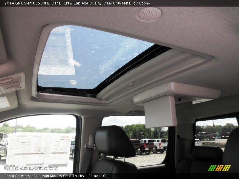 Steel Gray Metallic / Ebony 2014 GMC Sierra 3500HD Denali Crew Cab 4x4 Dually