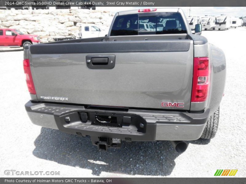Steel Gray Metallic / Ebony 2014 GMC Sierra 3500HD Denali Crew Cab 4x4 Dually