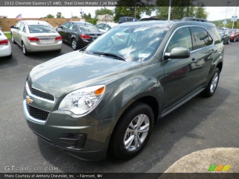Steel Green Metallic / Jet Black 2013 Chevrolet Equinox LT AWD