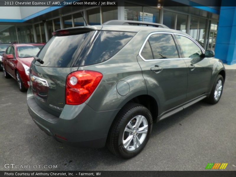 Steel Green Metallic / Jet Black 2013 Chevrolet Equinox LT AWD