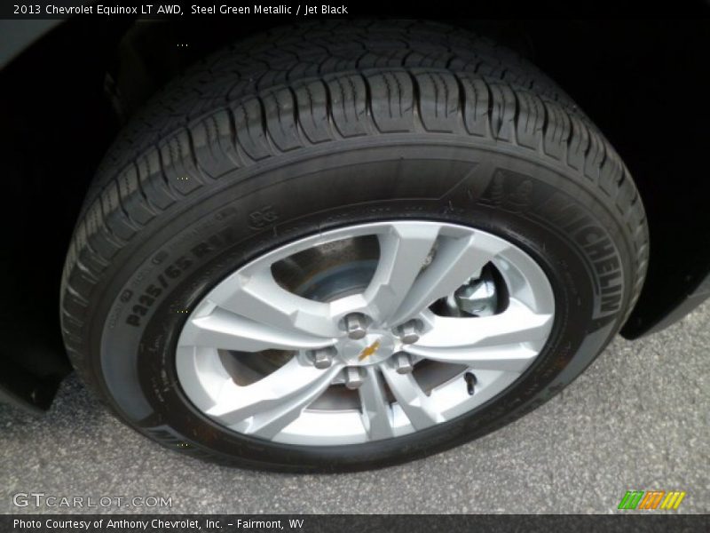 Steel Green Metallic / Jet Black 2013 Chevrolet Equinox LT AWD