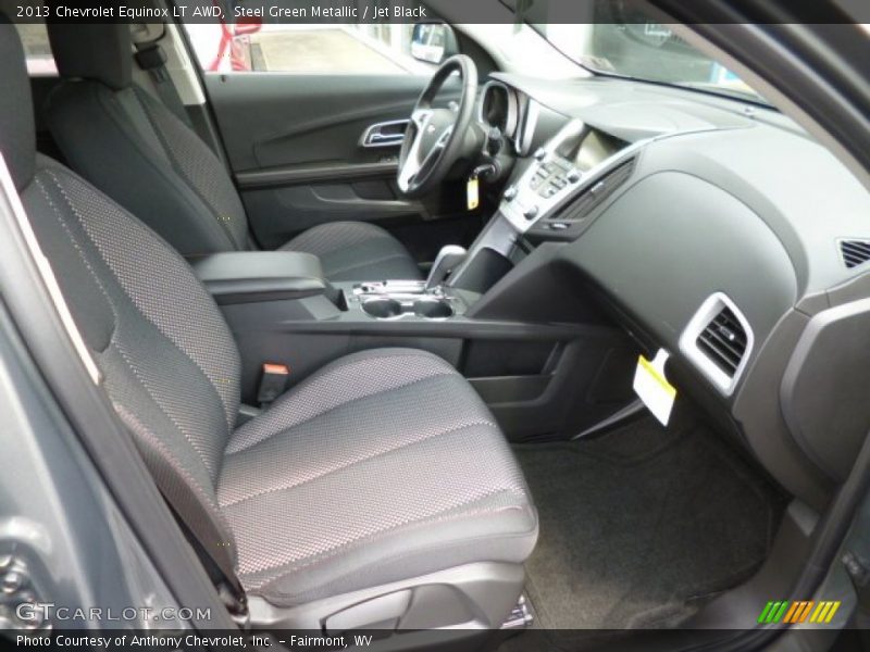 Steel Green Metallic / Jet Black 2013 Chevrolet Equinox LT AWD