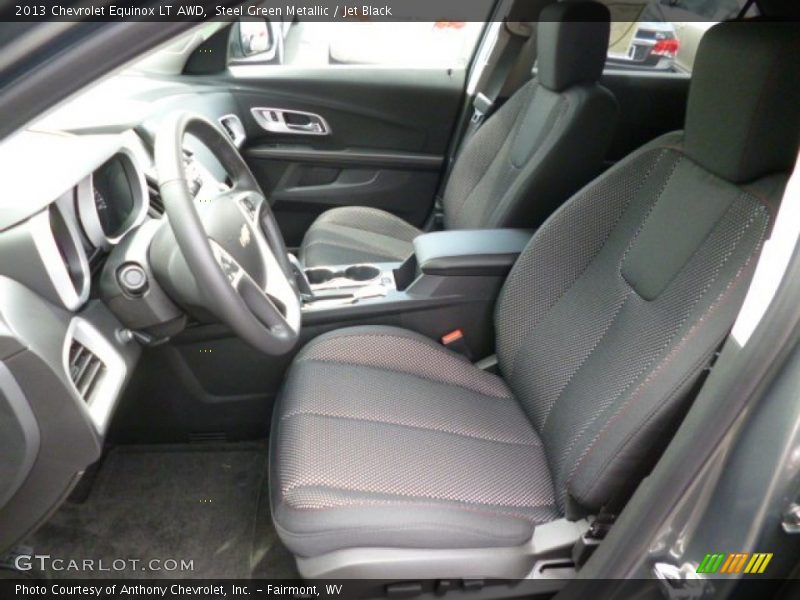 Steel Green Metallic / Jet Black 2013 Chevrolet Equinox LT AWD