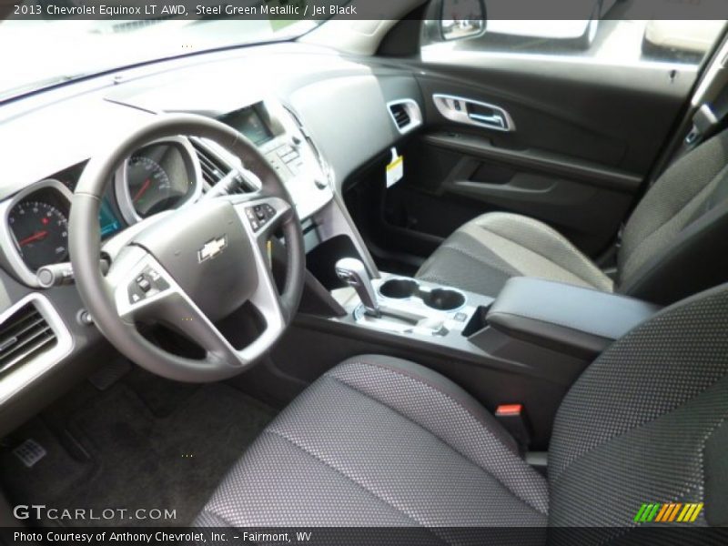 Steel Green Metallic / Jet Black 2013 Chevrolet Equinox LT AWD