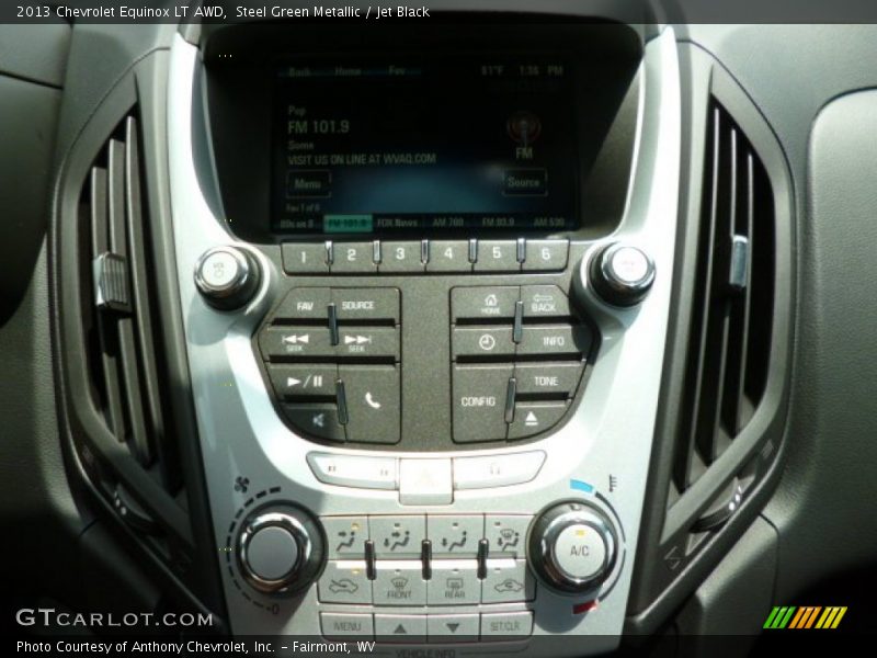 Steel Green Metallic / Jet Black 2013 Chevrolet Equinox LT AWD