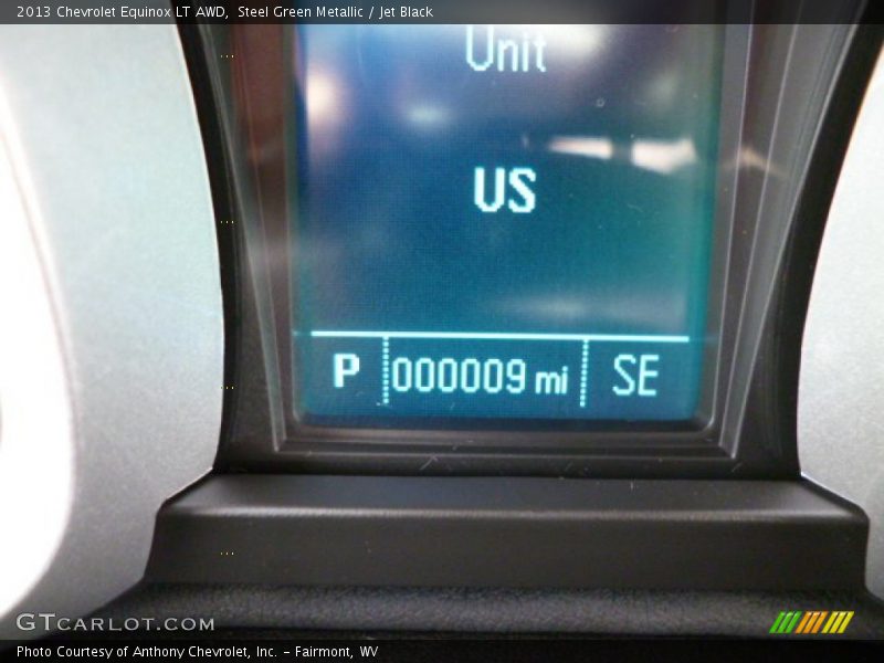 Steel Green Metallic / Jet Black 2013 Chevrolet Equinox LT AWD