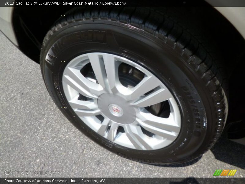 Silver Coast Metallic / Ebony/Ebony 2013 Cadillac SRX Luxury AWD