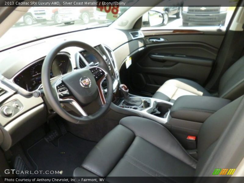 Silver Coast Metallic / Ebony/Ebony 2013 Cadillac SRX Luxury AWD