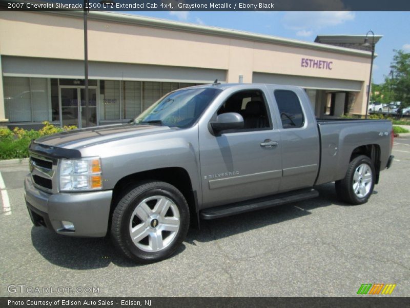 Graystone Metallic / Ebony Black 2007 Chevrolet Silverado 1500 LTZ Extended Cab 4x4