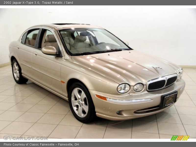 Topaz Metallic / Sand 2002 Jaguar X-Type 3.0