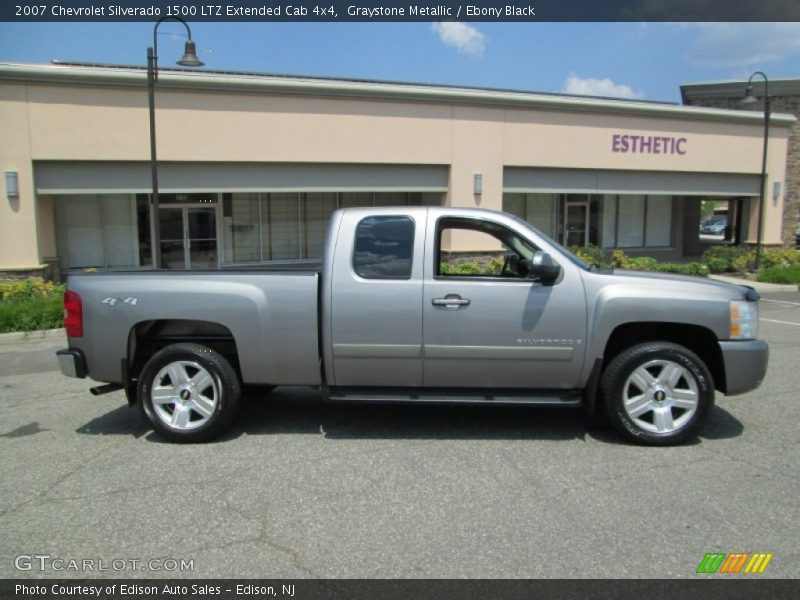 Graystone Metallic / Ebony Black 2007 Chevrolet Silverado 1500 LTZ Extended Cab 4x4