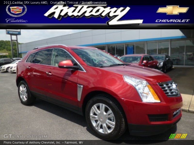 Crystal Red Tintcoat / Shale/Brownstone 2013 Cadillac SRX Luxury AWD