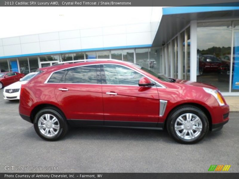 Crystal Red Tintcoat / Shale/Brownstone 2013 Cadillac SRX Luxury AWD