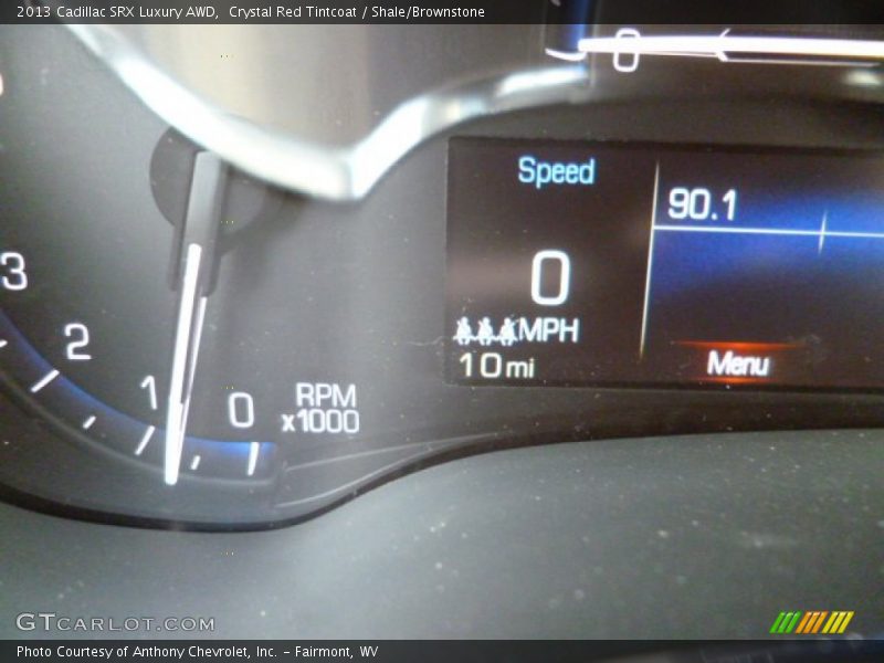 Crystal Red Tintcoat / Shale/Brownstone 2013 Cadillac SRX Luxury AWD