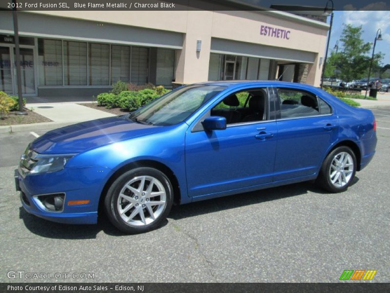 Blue Flame Metallic / Charcoal Black 2012 Ford Fusion SEL