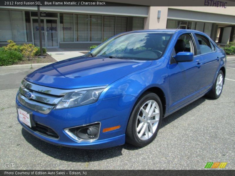 Blue Flame Metallic / Charcoal Black 2012 Ford Fusion SEL