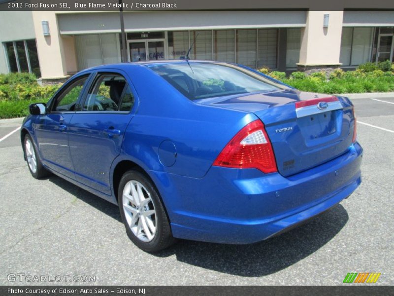 Blue Flame Metallic / Charcoal Black 2012 Ford Fusion SEL
