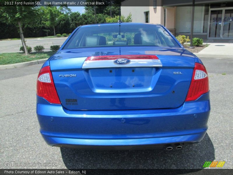 Blue Flame Metallic / Charcoal Black 2012 Ford Fusion SEL