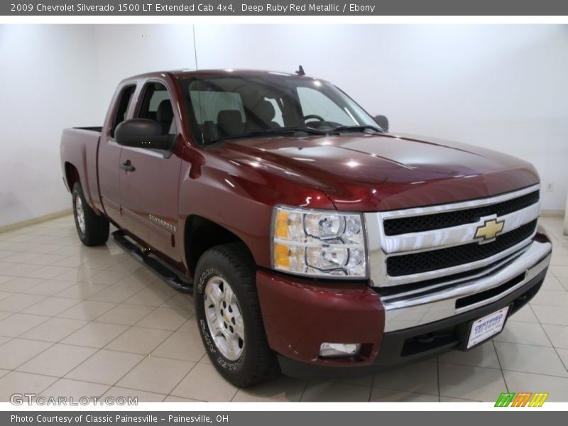 Deep Ruby Red Metallic / Ebony 2009 Chevrolet Silverado 1500 LT Extended Cab 4x4