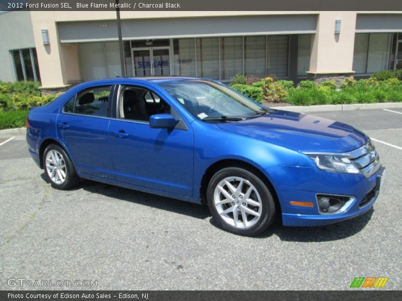 Blue Flame Metallic / Charcoal Black 2012 Ford Fusion SEL