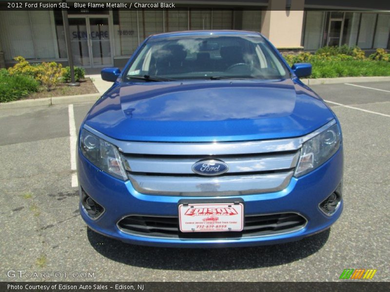 Blue Flame Metallic / Charcoal Black 2012 Ford Fusion SEL