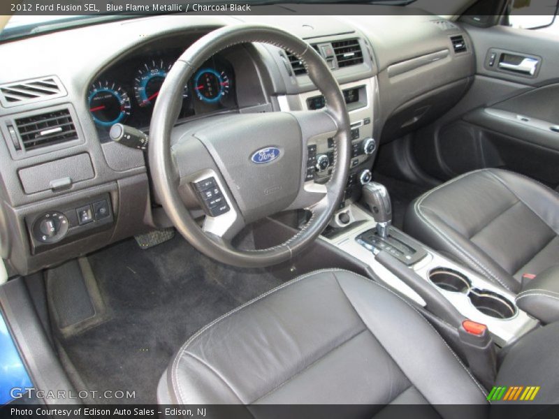 Blue Flame Metallic / Charcoal Black 2012 Ford Fusion SEL