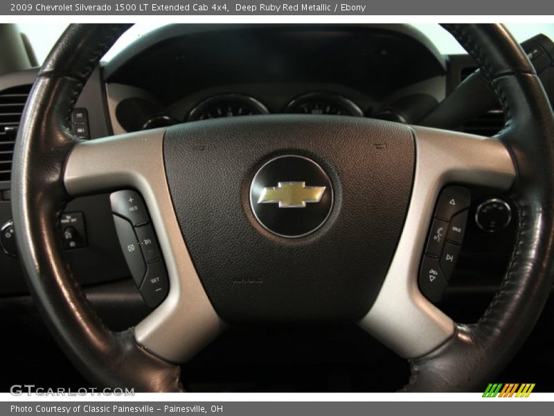 Deep Ruby Red Metallic / Ebony 2009 Chevrolet Silverado 1500 LT Extended Cab 4x4