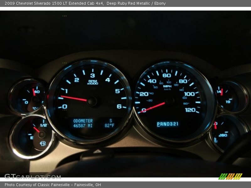 Deep Ruby Red Metallic / Ebony 2009 Chevrolet Silverado 1500 LT Extended Cab 4x4