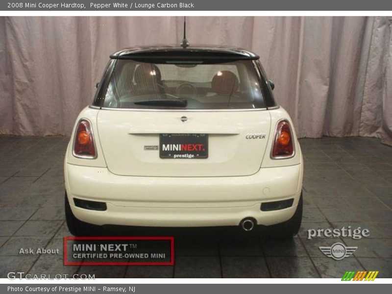 Pepper White / Lounge Carbon Black 2008 Mini Cooper Hardtop